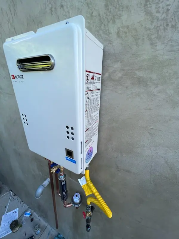 Tankless water heater installation for Polaris homes